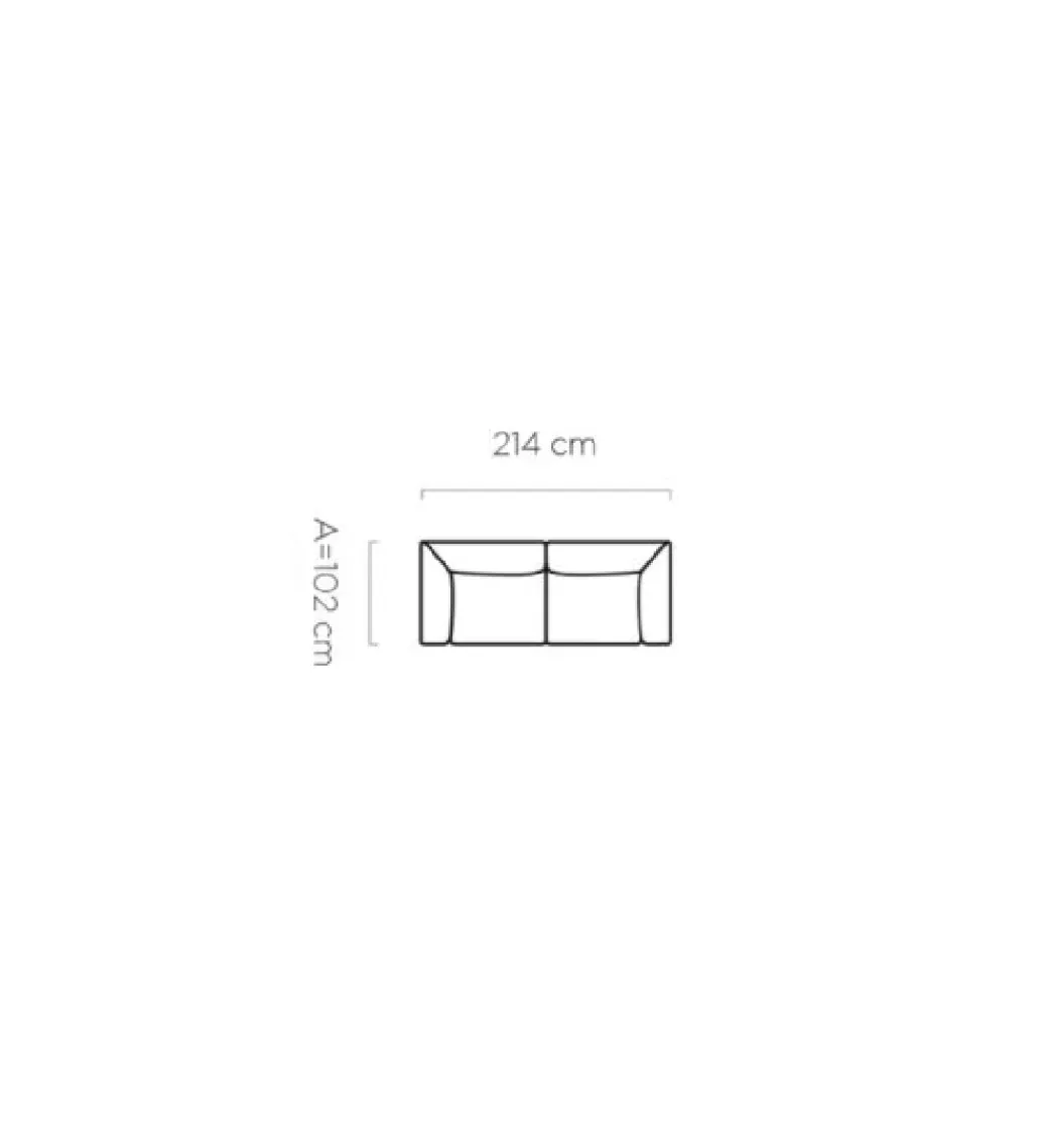 Sofa BAHAMA Candelo A 214 cm o głębokości siedziska 70 cm*Wersal Hot