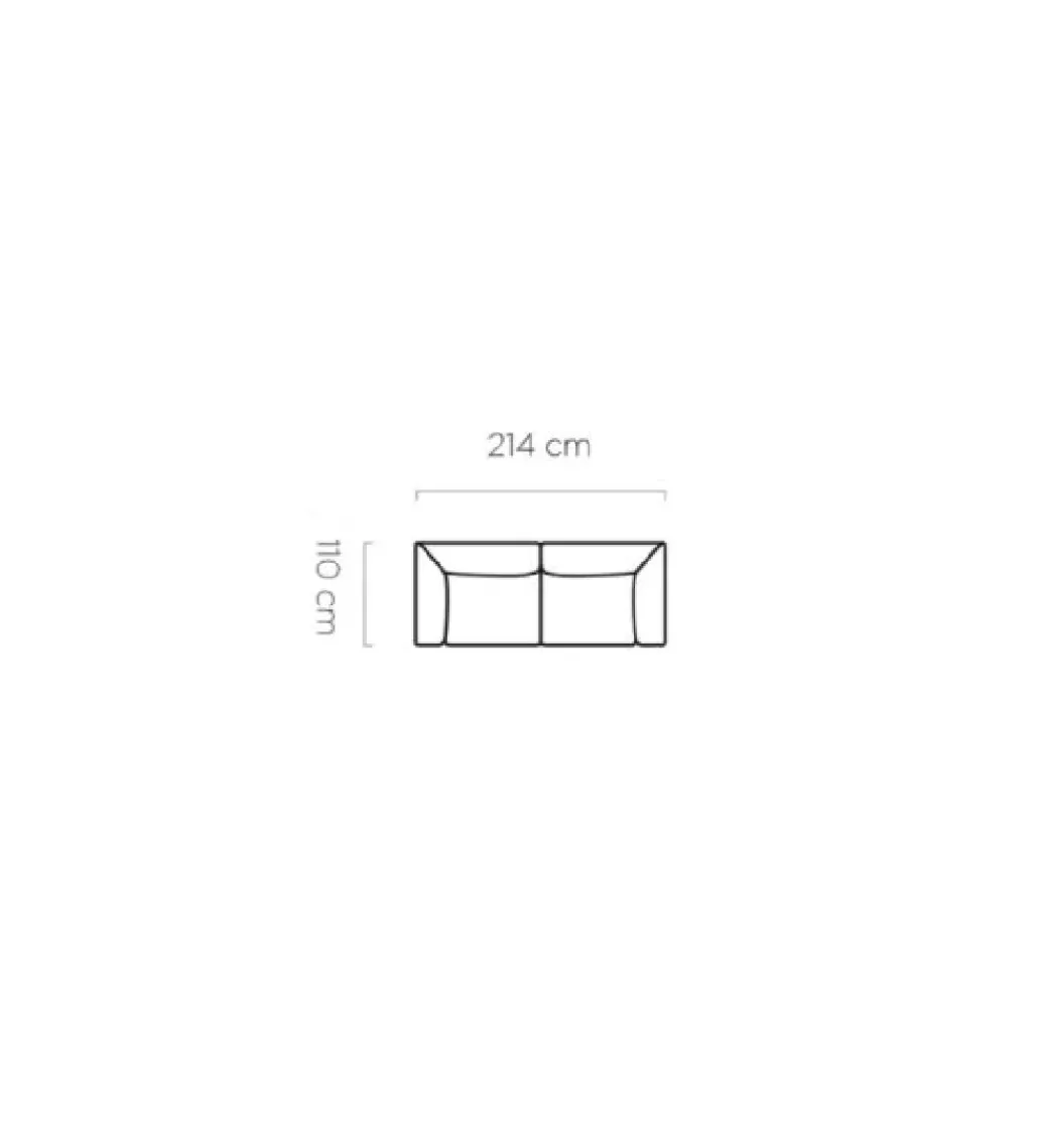 Sofa BAHAMA Candelo B 214 cm o głębokości siedziska 80 cm*Wersal Sale