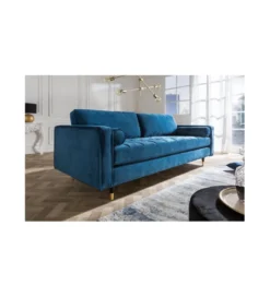 Sofa CANIS velvet 220 cm aqua velvet*Invicta Interior Discount