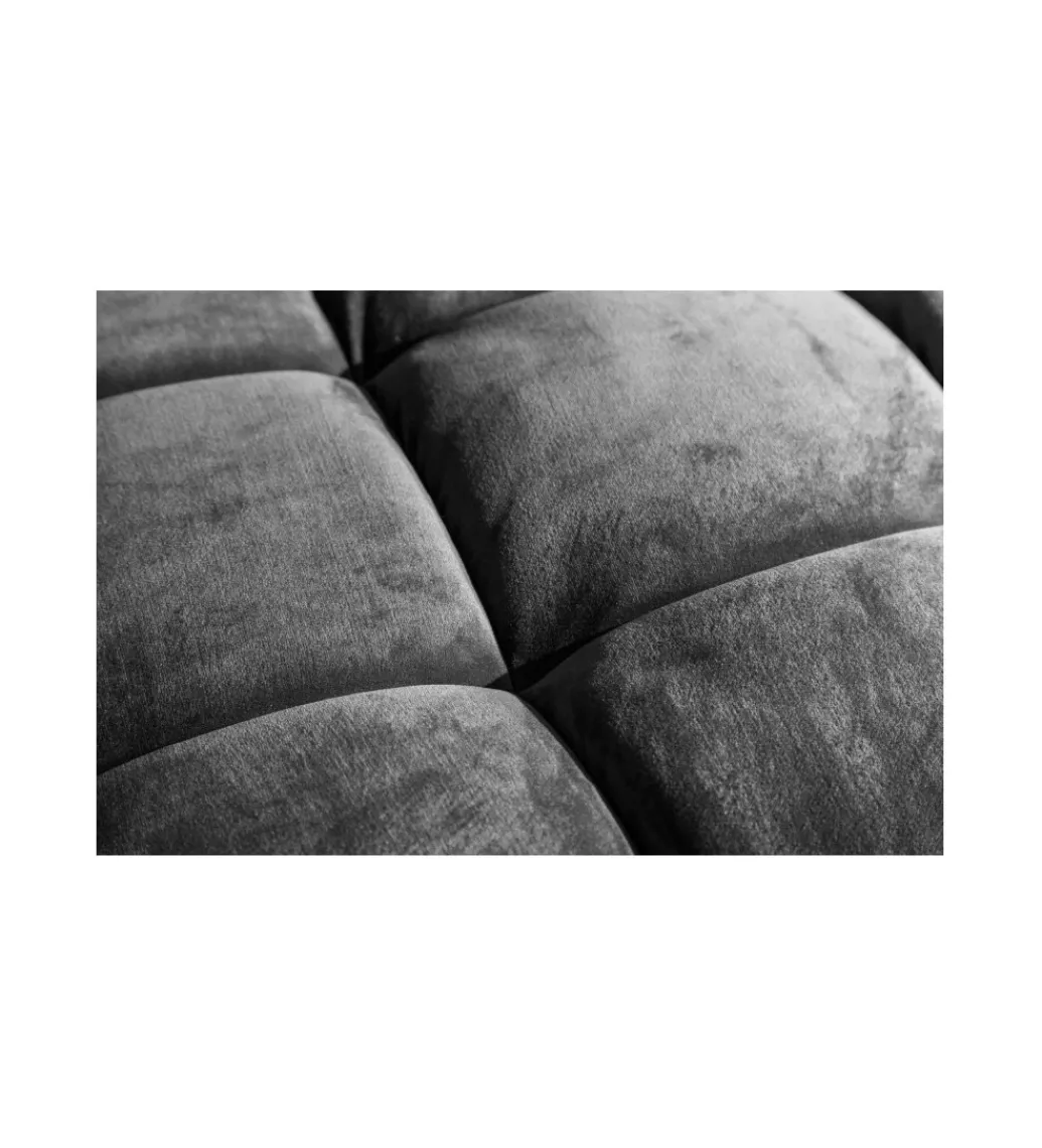Sofa CANIS Velvet 225 cm szary aksamit*Invicta Interior Online