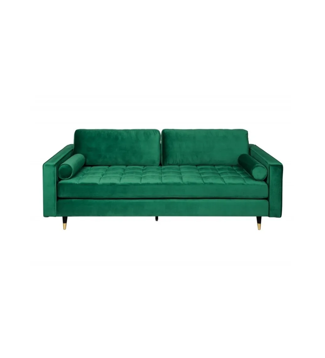 Sofa CANIS velvet 220 cm szmaragdowo zielony aksamit*Invicta Interior New
