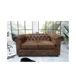 Sofa Chesterfield antyczny brąz*Invicta Interior Hot