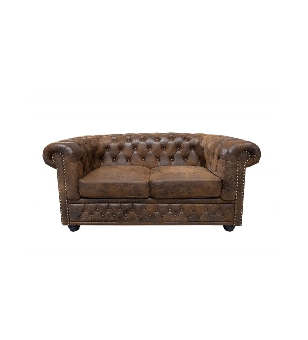 Sofa Chesterfield antyczny brąz*Invicta Interior Hot