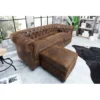 Sofa Chesterfield 205 cm antyczny brąz*Invicta Interior Outlet