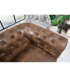 Sofa Chesterfield 205 cm antyczny brąz*Invicta Interior Outlet