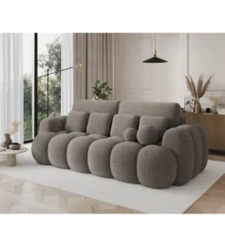 Sofa COTTONN 256 cm z funkcją spania popielaty tkanina royal 20*ZDLINNEO Best