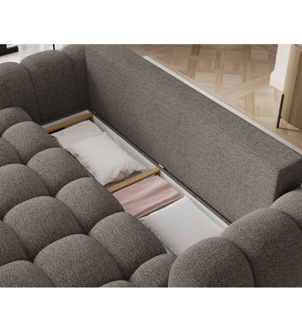 Sofa COTTONN 256 cm z funkcją spania popielaty tkanina royal 20*ZDLINNEO Best