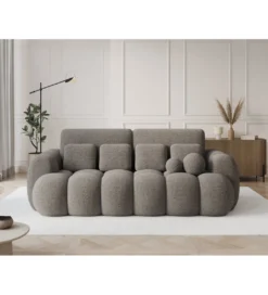 Sofa COTTONN 256 cm z funkcją spania popielaty tkanina royal 20*ZDLINNEO Best