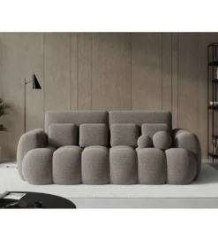 Sofa COTTONN 256 cm z funkcją spania popielaty tkanina royal 20*ZDLINNEO Best