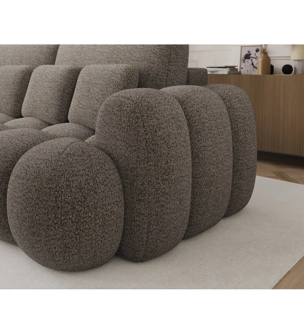 Sofa COTTONN 256 cm z funkcją spania popielaty tkanina royal 20*ZDLINNEO Best