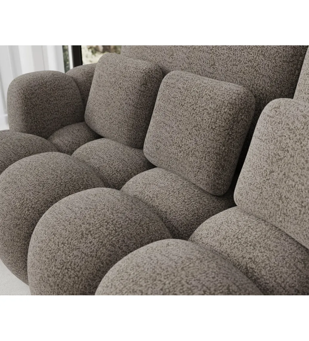 Sofa COTTONN 256 cm z funkcją spania popielaty tkanina royal 20*ZDLINNEO Best