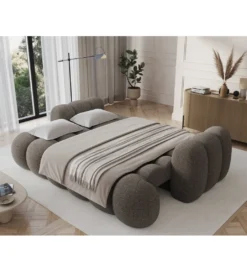 Sofa COTTONN 256 cm z funkcją spania popielaty tkanina royal 20*ZDLINNEO Best