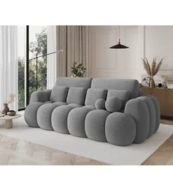 Sofa COTTONN 256 cm z funkcją spania jasny szary tkanina royal 04*ZDLINNEO Outlet
