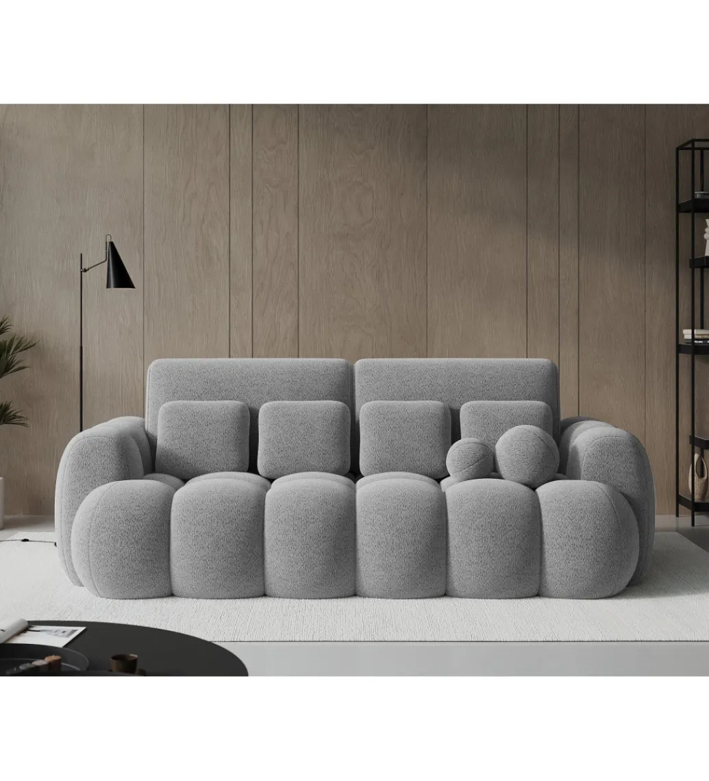 Sofa COTTONN 256 cm z funkcją spania jasny szary tkanina royal 04*ZDLINNEO Outlet