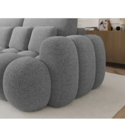 Sofa COTTONN 256 cm z funkcją spania jasny szary tkanina royal 04*ZDLINNEO Outlet