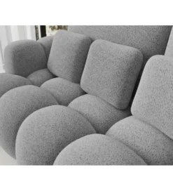 Sofa COTTONN 256 cm z funkcją spania jasny szary tkanina royal 04*ZDLINNEO Outlet