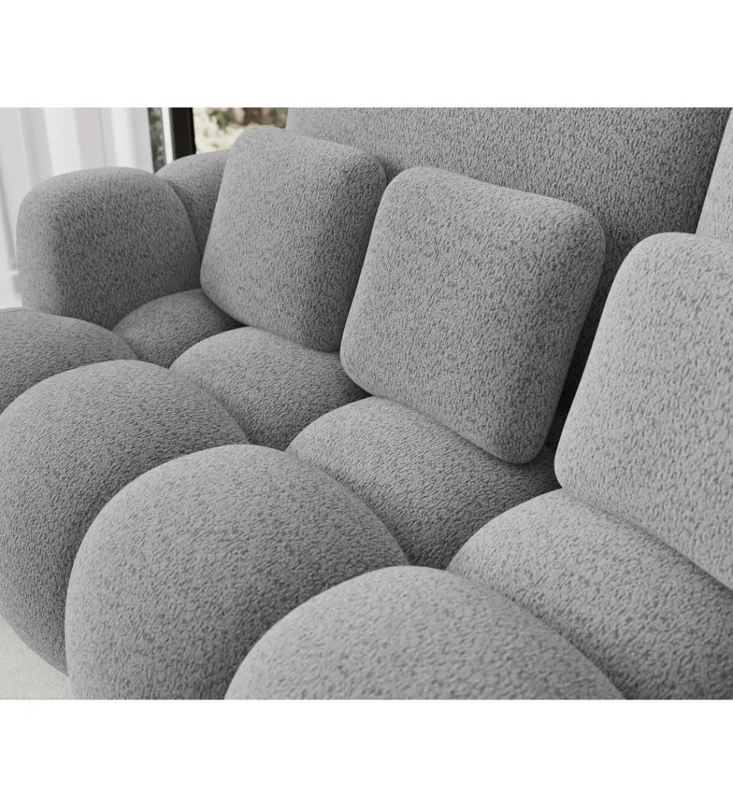 Sofa COTTONN 256 cm z funkcją spania jasny szary tkanina royal 04*ZDLINNEO Outlet