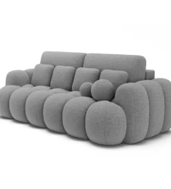 Sofa COTTONN 256 cm z funkcją spania jasny szary tkanina royal 04*ZDLINNEO Outlet