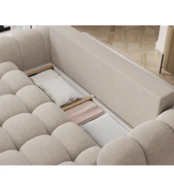 Sofa COTTONN 256 cm z funkcją spania kremowy tkanina royal 18*ZDLINNEO New