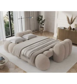 Sofa COTTONN 256 cm z funkcją spania kremowy tkanina royal 18*ZDLINNEO New