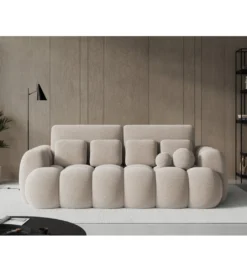 Sofa COTTONN 256 cm z funkcją spania kremowy tkanina royal 18*ZDLINNEO New