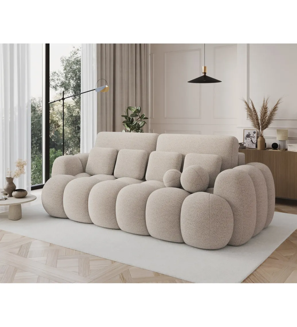 Sofa COTTONN 256 cm z funkcją spania kremowy tkanina royal 18*ZDLINNEO New