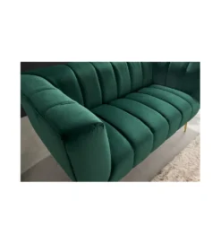 Sofa dwuosobowa Scarlett 165 cm szmaragdowo zielona*Invicta Interior Clearance