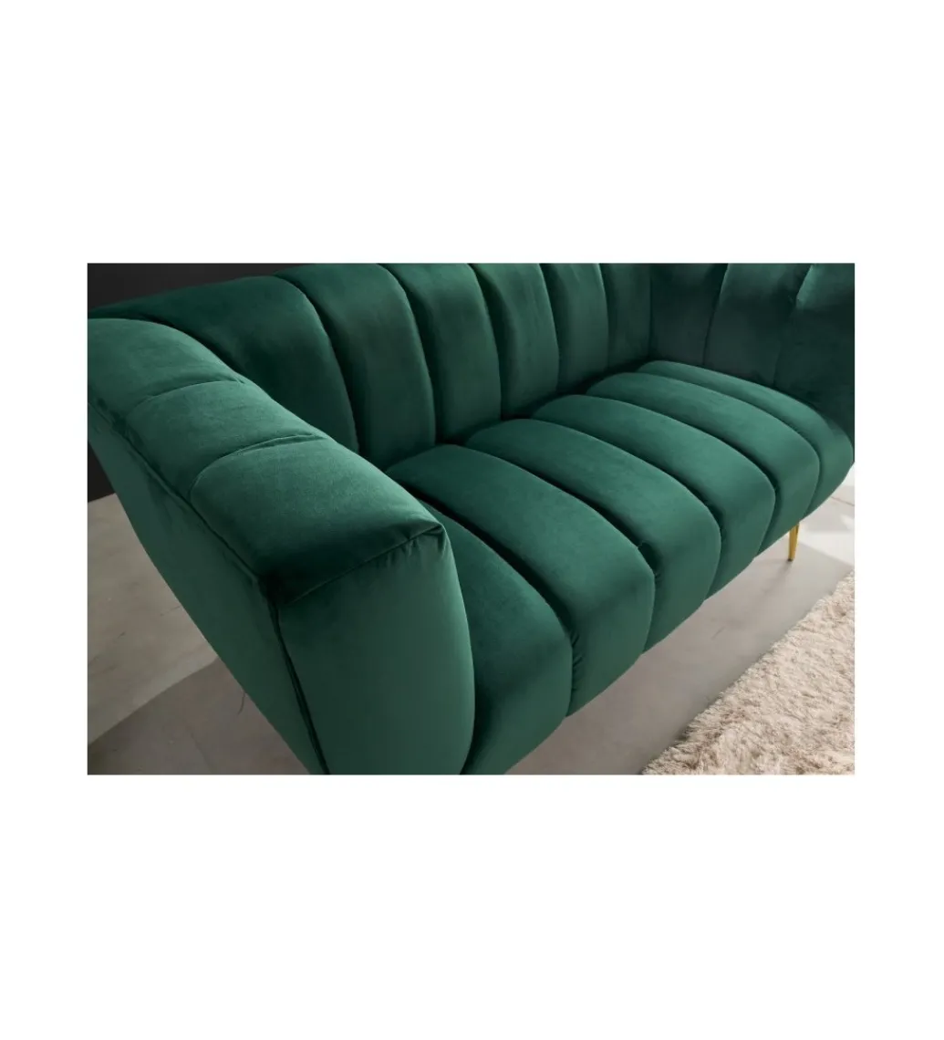 Sofa dwuosobowa Scarlett 165 cm szmaragdowo zielona*Invicta Interior Clearance