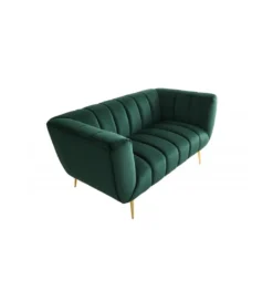 Sofa dwuosobowa Scarlett 165 cm szmaragdowo zielona*Invicta Interior Clearance