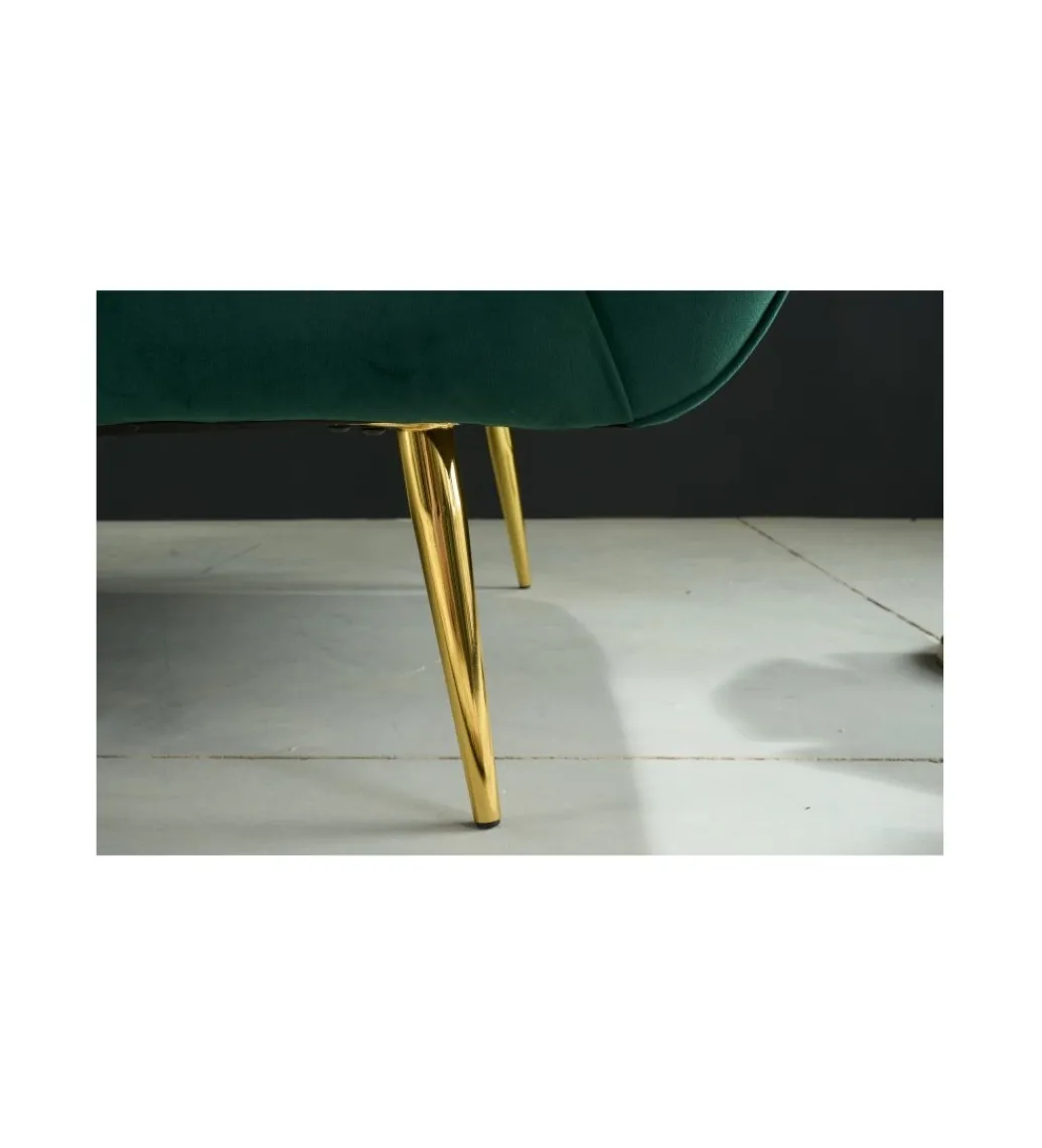 Sofa dwuosobowa Scarlett 165 cm szmaragdowo zielona*Invicta Interior Clearance