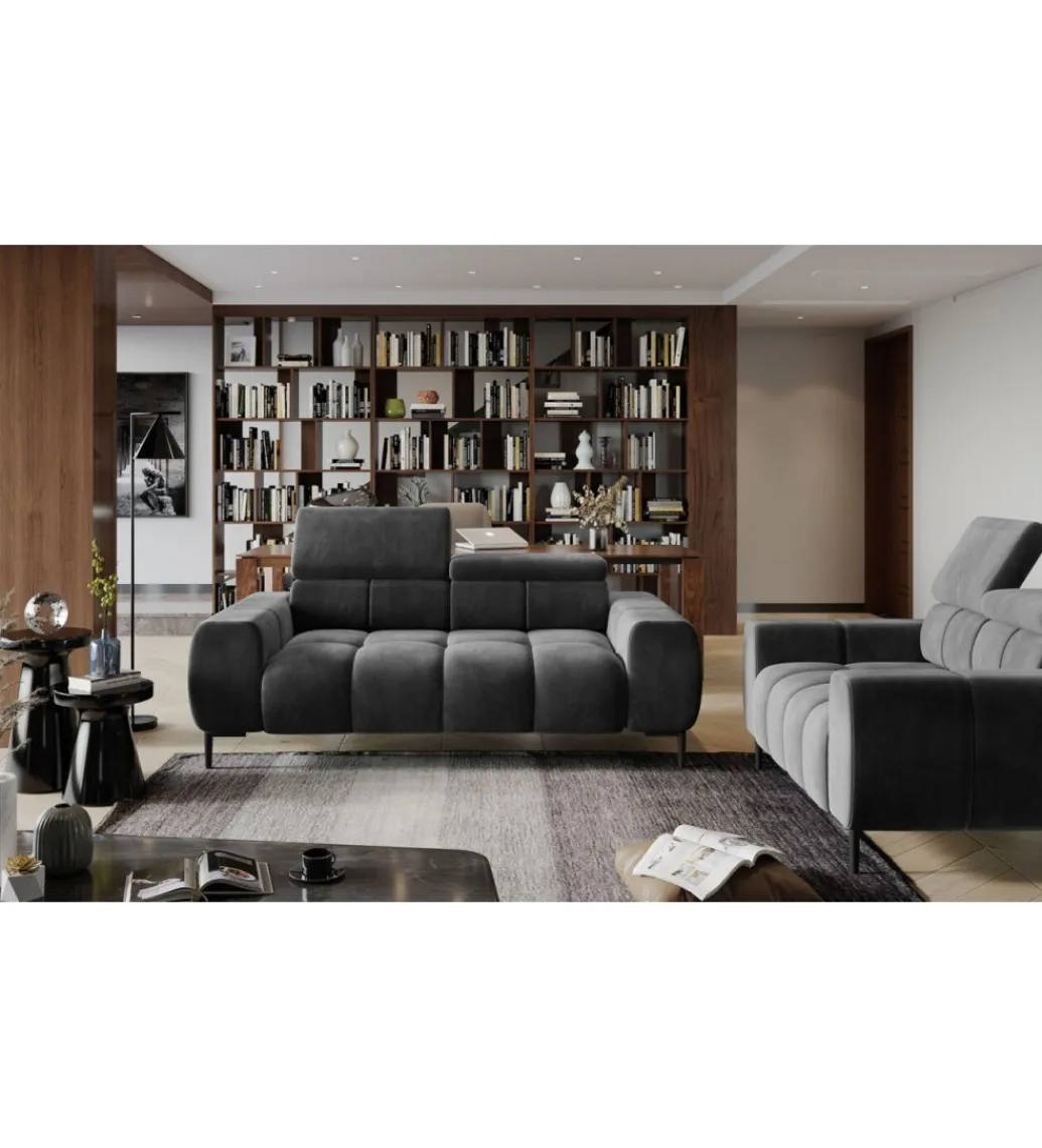 Sofa ELEKTRA Plaza 212 cm z regulowanymi zagłówkami*Wersal Discount