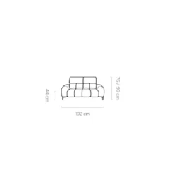 Sofa ELEKTRA Plaza 192 cm z regulowanymi zagłówkami*Wersal Online