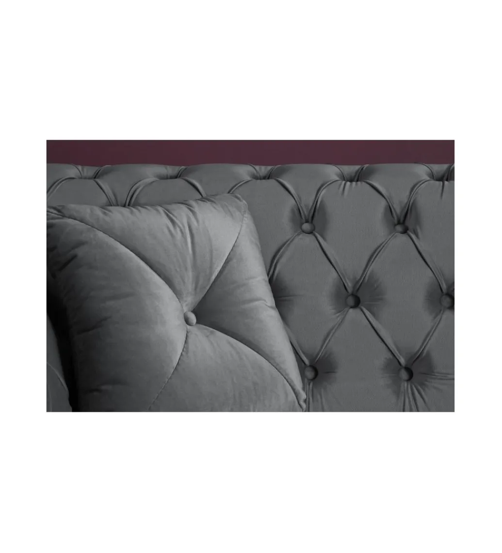 Sofa Euphoria 225 cm srebrno szara*Invicta Interior New
