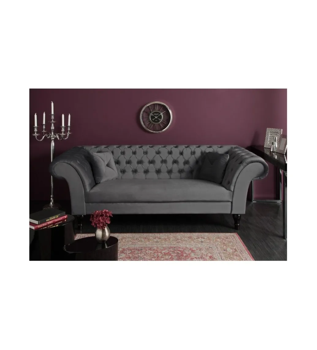 Sofa Euphoria 225 cm srebrno szara*Invicta Interior New