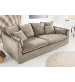 Sofa HEAVEN 200 cm cord greige*Invicta Interior Sale