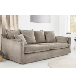 Sofa HEAVEN 200 cm cord greige*Invicta Interior Sale