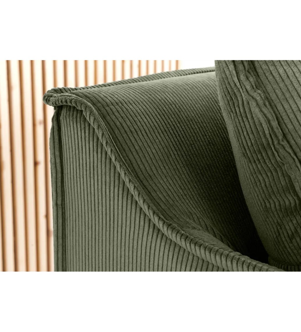 Sofa HEAVEN 200 cm cord zielony*Invicta Interior New
