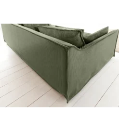 Sofa HEAVEN 200 cm cord zielony*Invicta Interior New