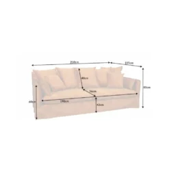 Sofa HEAVENLY Heaven 210 cm ciemna musztarda*Invicta Interior Discount