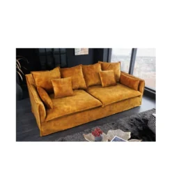 Sofa HEAVENLY Heaven 210 cm ciemna musztarda*Invicta Interior Discount