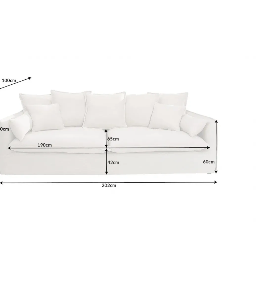 Sofa HEAVENLY Heaven 202 cm naturalna*Invicta Interior Sale