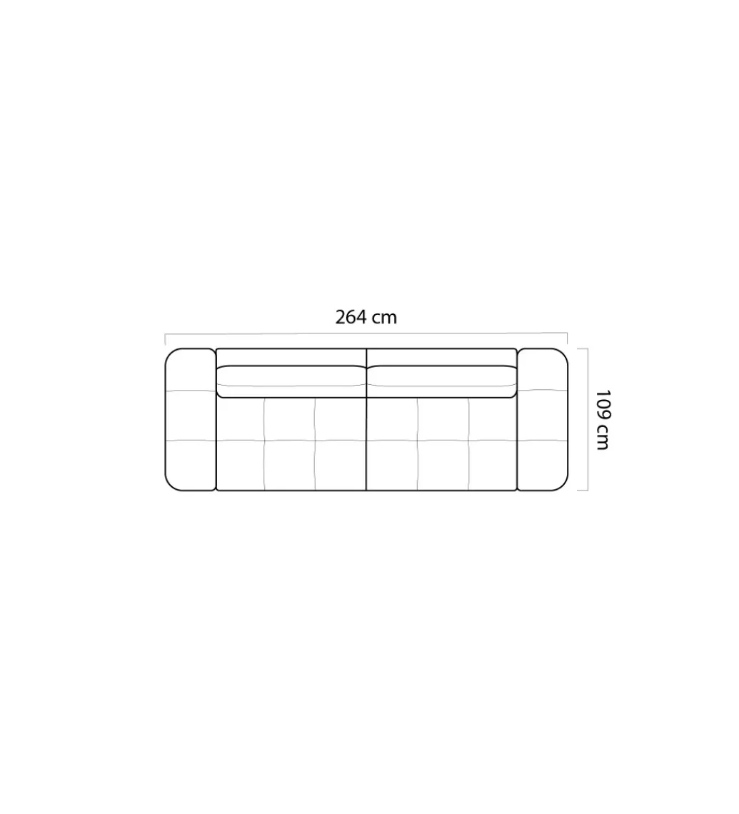 Sofa MATEO BIGSOFA 264 cm Z Elektrycznie Wysuwanym Siedziskiem*Wersal Discount