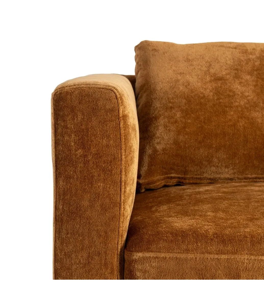 Sofa MODERN BAROCK 240 cm aksamitna musztardowo-żółta*Zona-Design Outlet