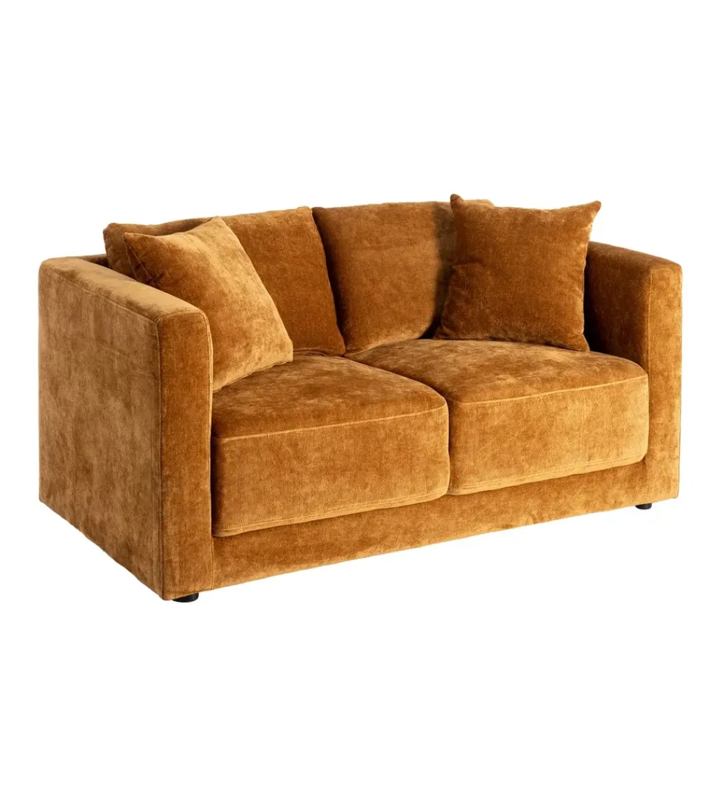 Sofa MODERN BAROCK 240 cm aksamitna musztardowo-żółta*Zona-Design Outlet