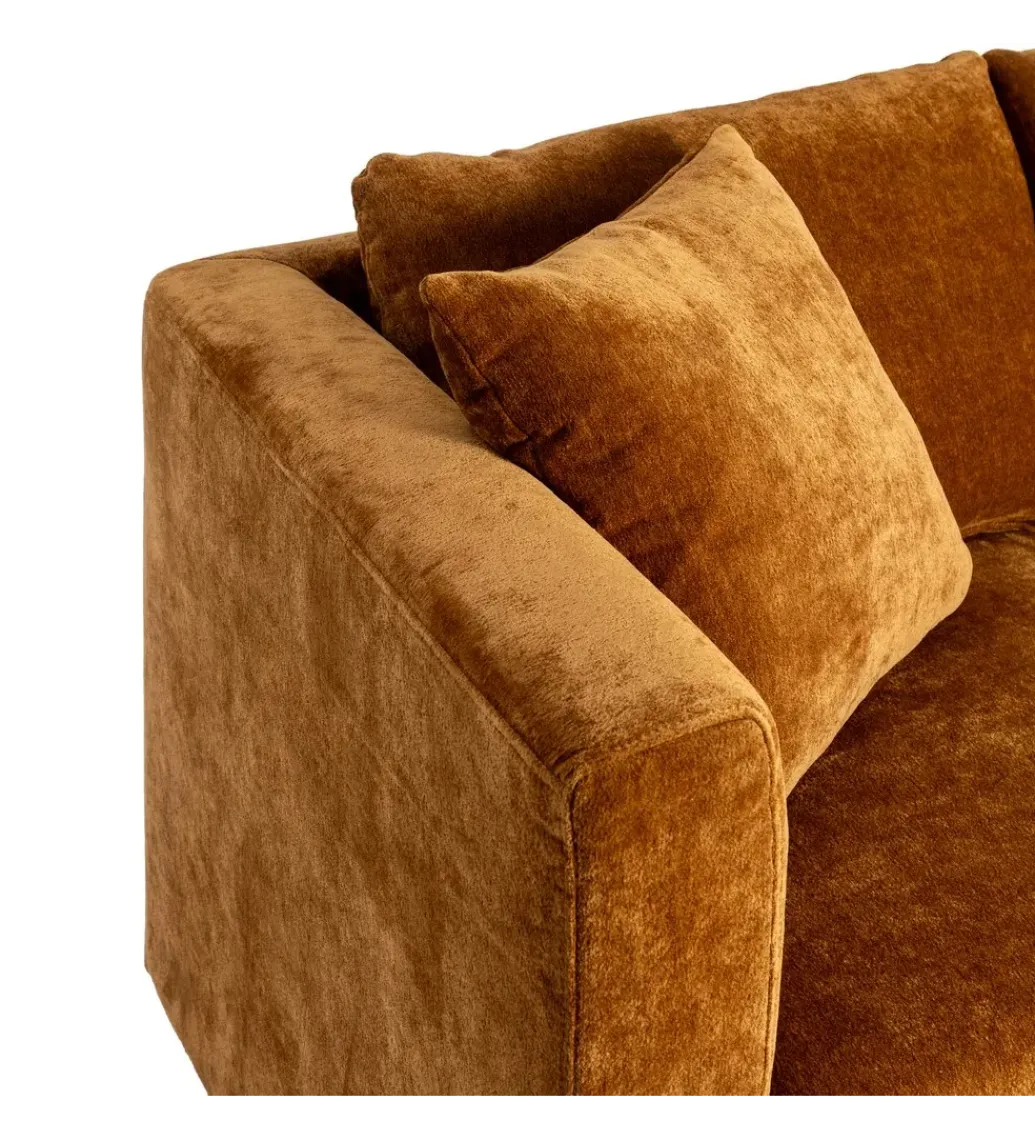 Sofa MODERN BAROCK 240 cm aksamitna musztardowo-żółta*Zona-Design Outlet