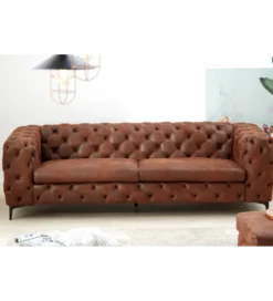 Sofa MODERN BAROCK 240 cm antyczny brąz*Invicta Interior Clearance