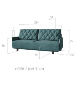 Sofa NEGROS Ikaria 214 cm z funkcją spania*Comforteo Online