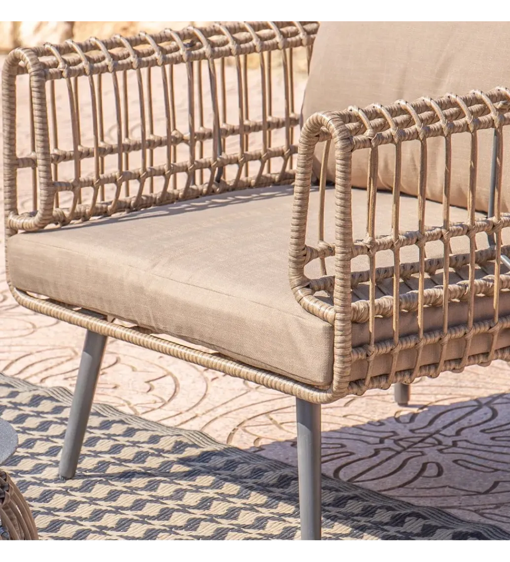 Sofa ogrodowa ARIKI 161 cm naturalna szara*Zona-Design Discount