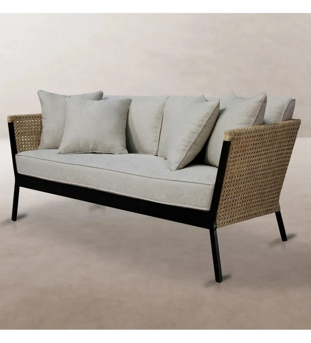Sofa ogrodowa NIVA 171 cm naturalna czarna*Zona-Design Outlet