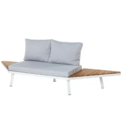 Sofa ogrodowa SASKIA 260 cm drewno akacja nogi białe*Zona-Design Clearance